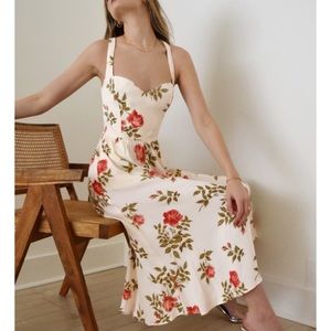 Reformation Brixton Floral Midi Dress Size Medium